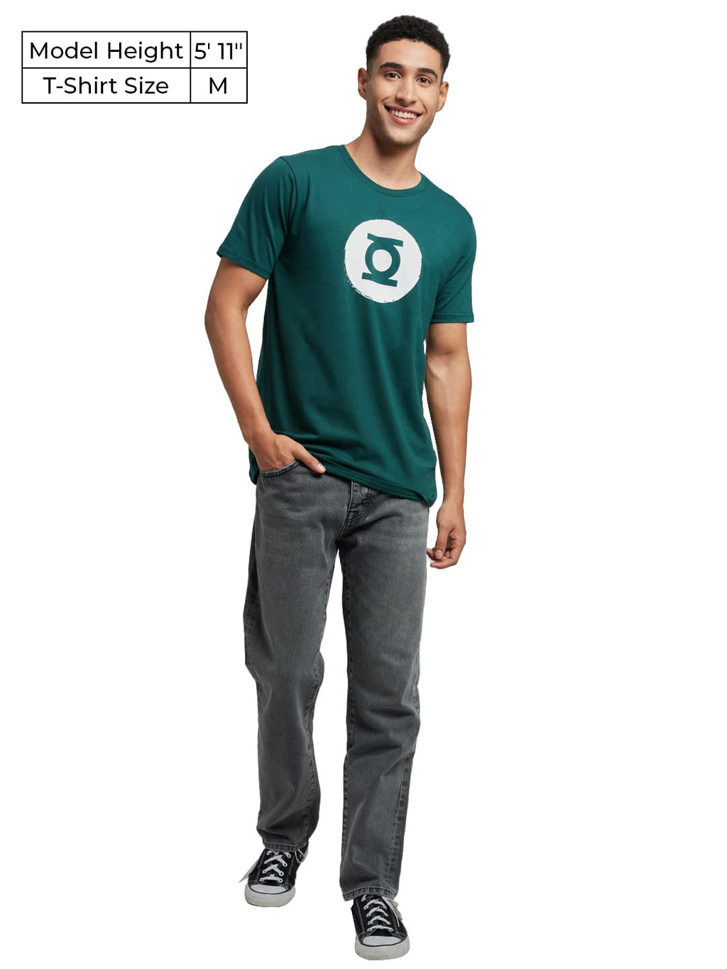 The Souled Store Men Official Green Lantern: Logo Printed T-Shirts