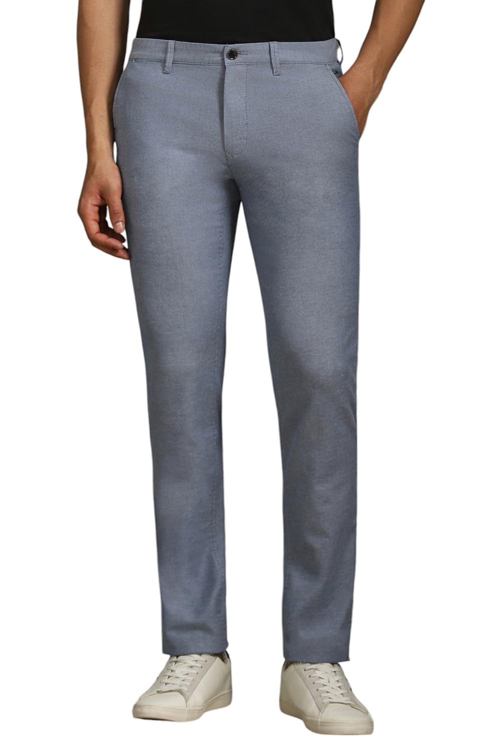 Louis Philippe MenS Tapered Fit Pants (Lytfcslpf14066_Medium Blue
