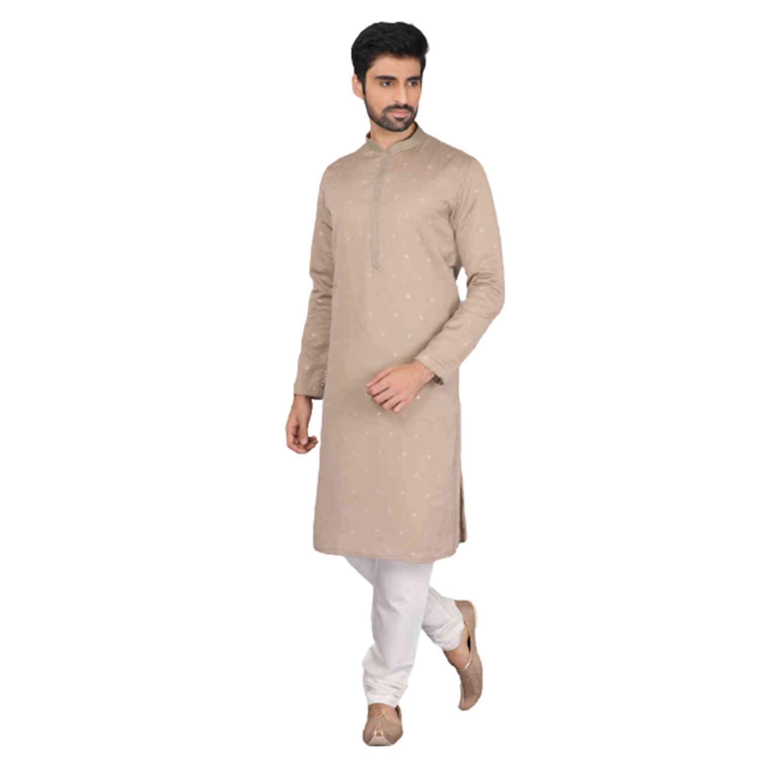 Manyavar Eloquent Grey Kurta Set For Mens(Medium,Grey)