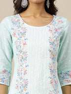 Aurelia Women'S Viscose Regular Fit Floral Kurta