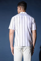 Leriya Fashion MenS Shirts || Rayon Wide & Multi Striped Shirts For Men || Preppy Sleeve Shirts || Suitable For Beach || Vacati