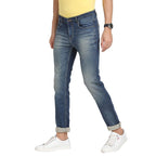 Turtle Men Cotton Stretch Light Blue Plain Narrow Fit Flat Front Casual Jeans