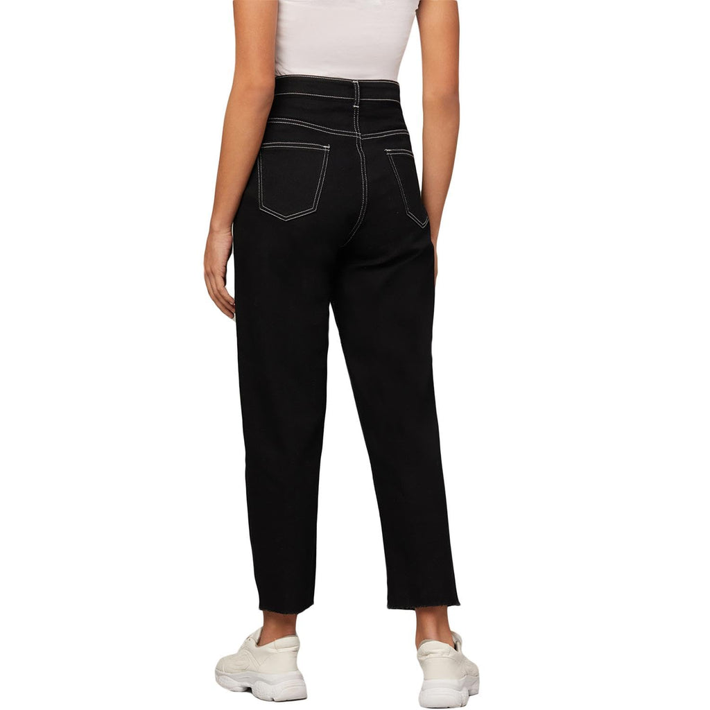 Kotty WomenS High Rise Cotton Lycra Blend Ankle Length Slim Fit Jeans