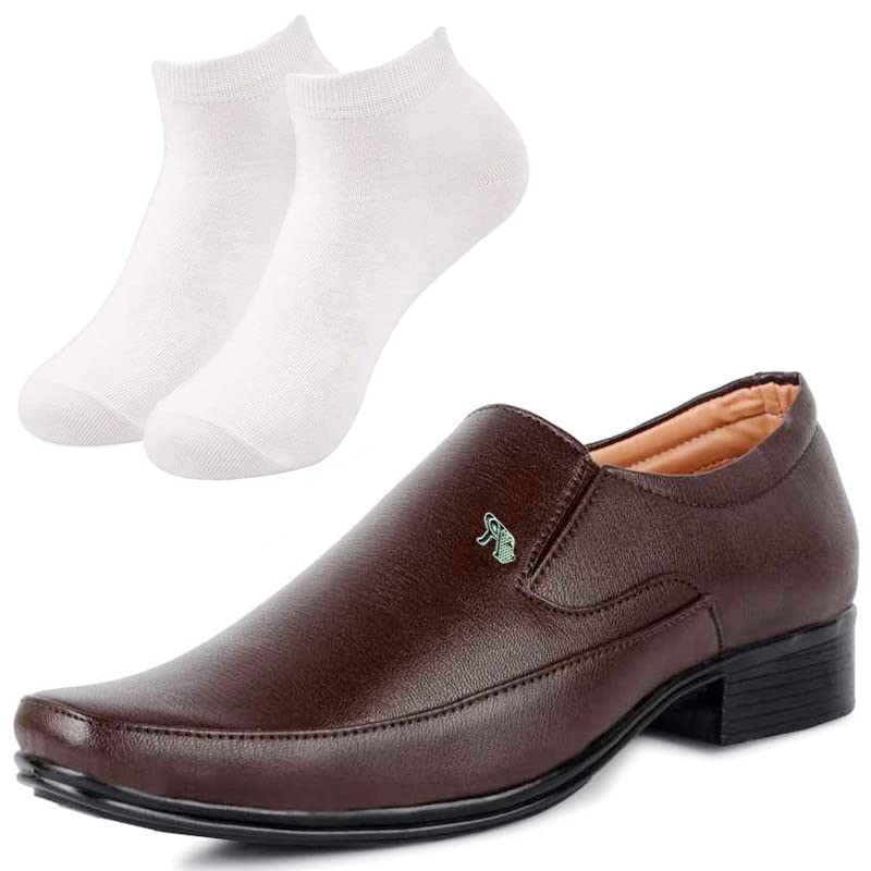 Vitoria Fashionable l Men Black LaceUp Formal Shoes with White Socks/8 8