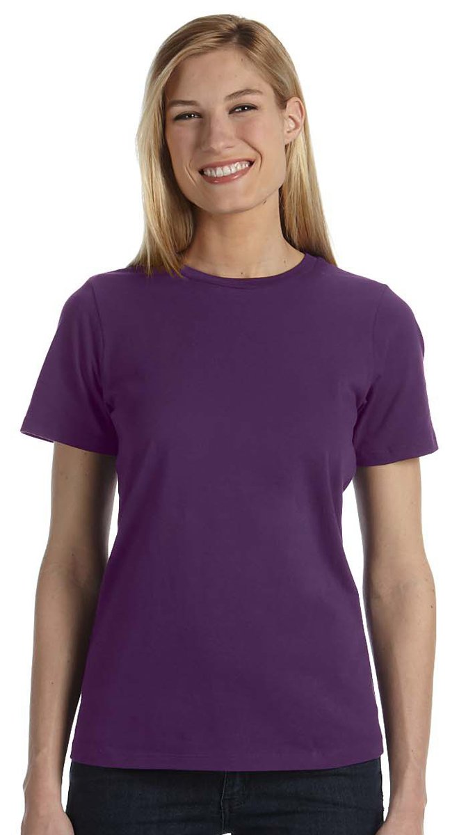 Bella Womens Missy's Relaxed Jersey Short-Sleeve T-Shirt(B6400)-Team Purple-XL