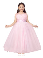 Aarika Girls Nylon Classic Maxi Dress (G-16551_Pink