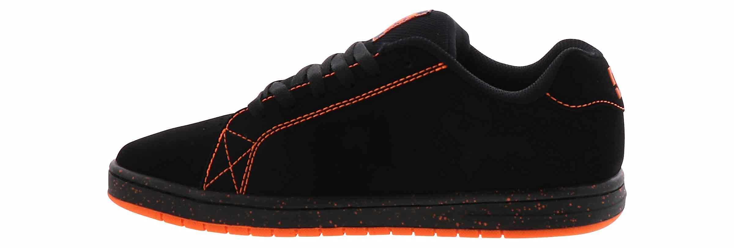 DC mens Gaveler Low Skate Shoe, Black/Orange, 9.5 US