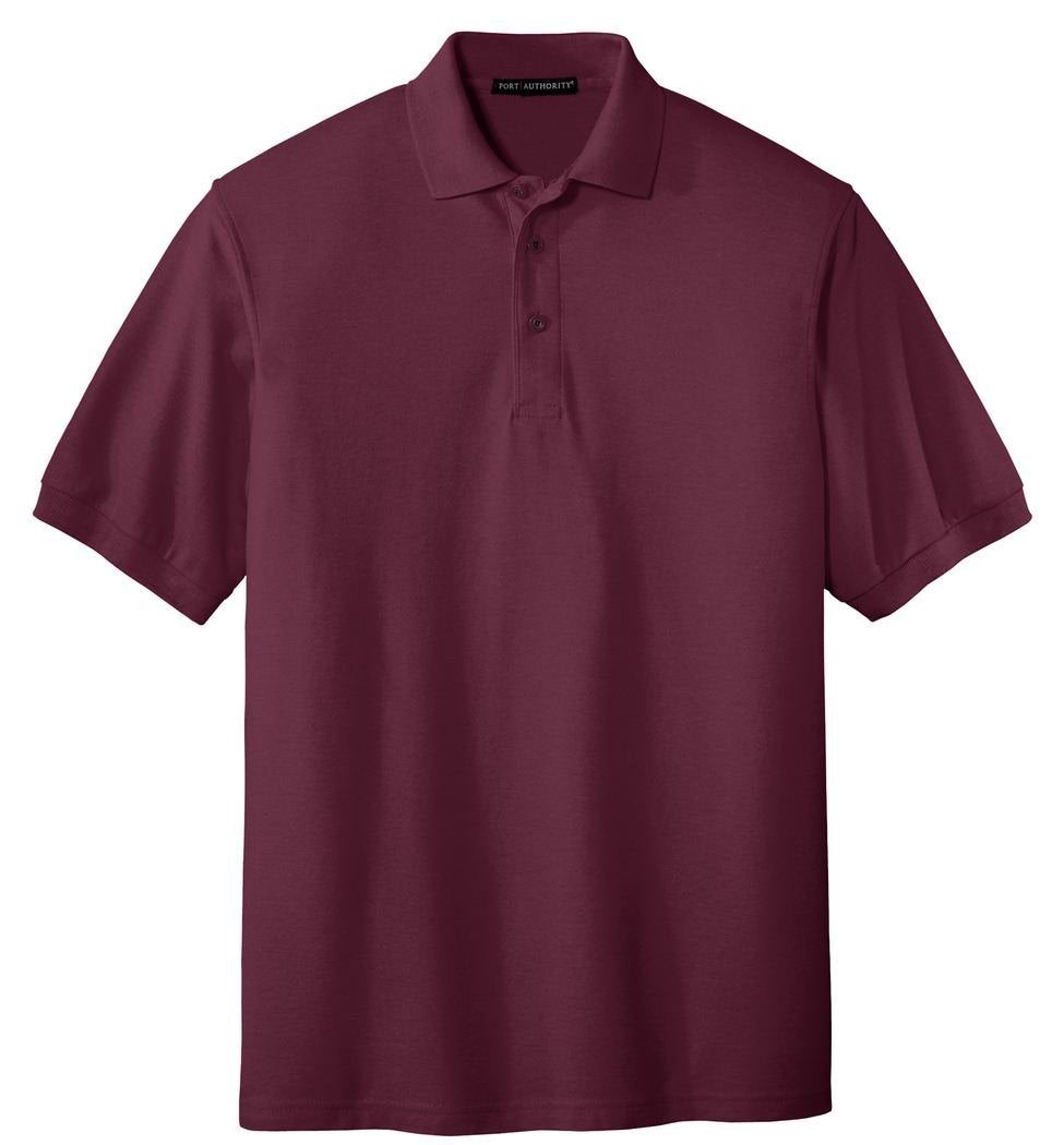 Port Authority Men's Tall Silk Touch Polo 2XLT Burgundy