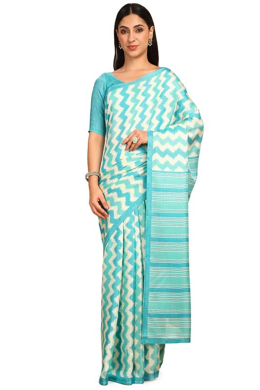 Soch Women Art Silk Chevron Print Saree