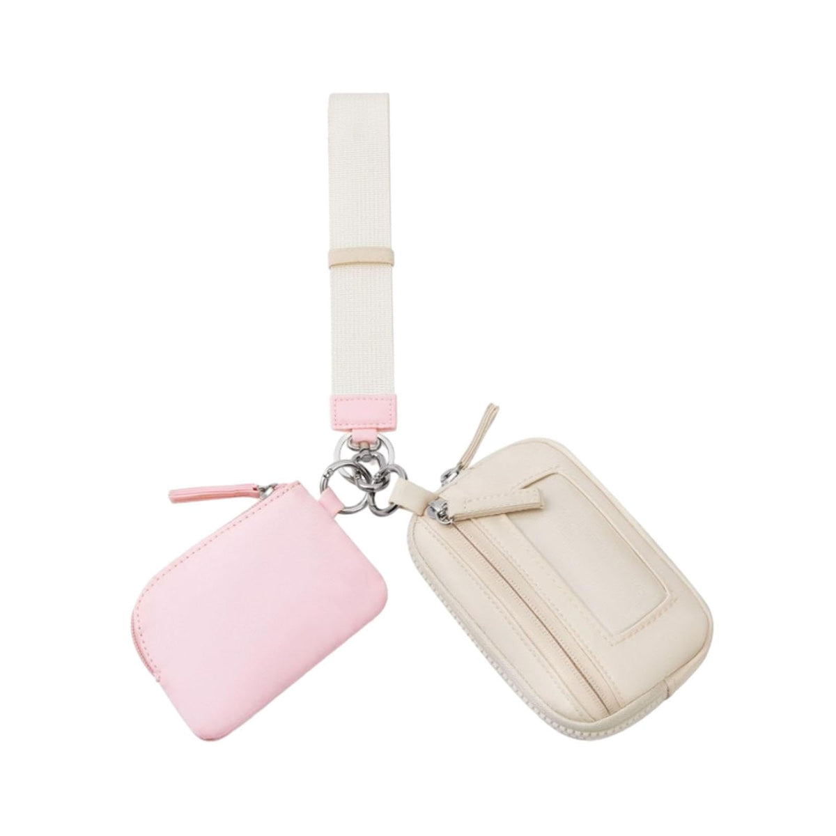 Enakshi Keychain Wristlet Wallet Waterproof Bag Purse For Dating Camping Backpacking Pink Beige|Clothing Shoes & Accessories | W 5.91