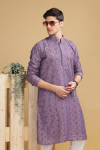 Be Active MenS Traditional Embroidered Lucknowi Design Full Sleeves Kurta || Cotton Kurta For Men || Men Kurta For Wedding || K