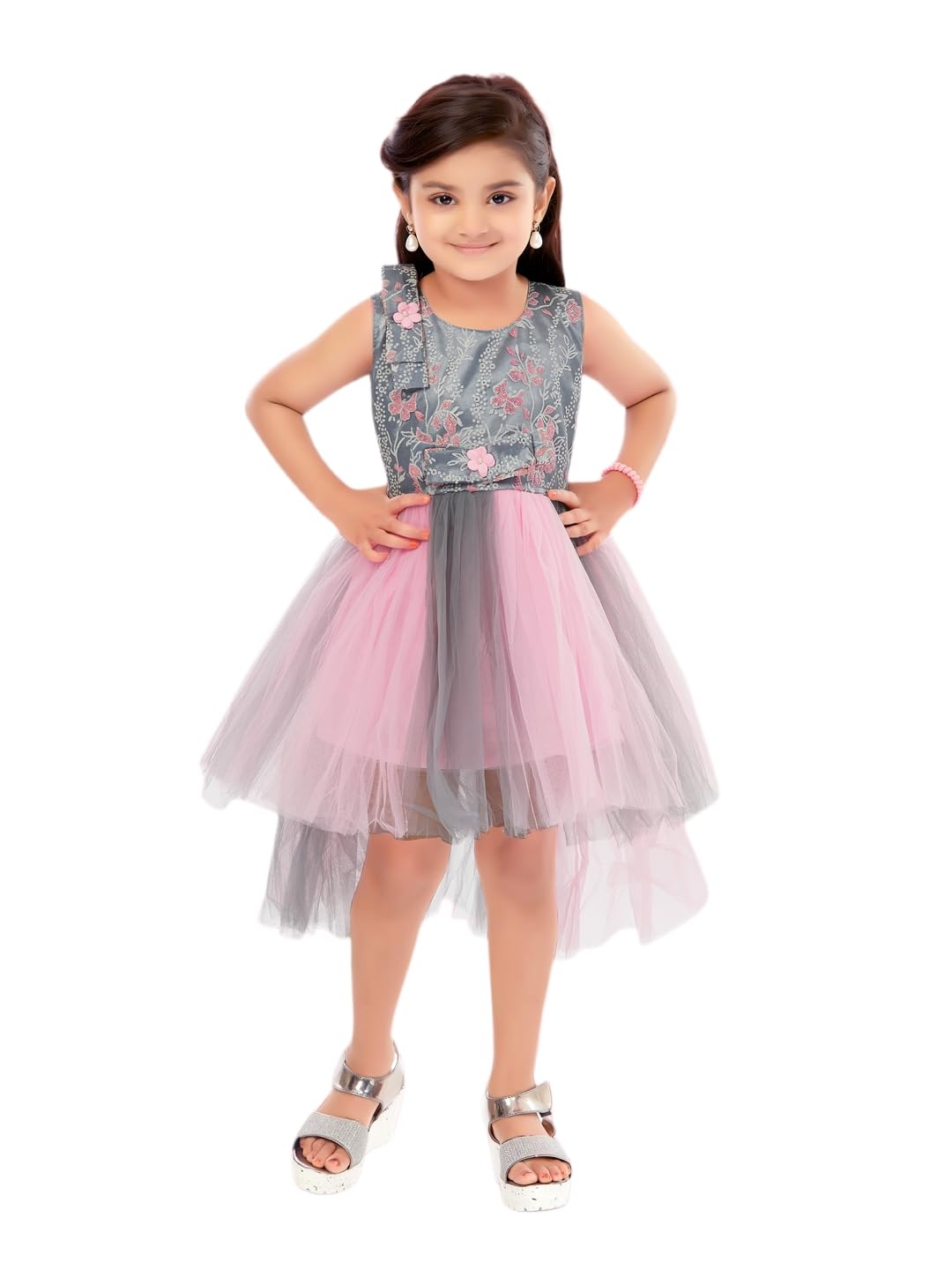Aarika Girls Pink Color Net Frock (SP-FK-30211-PINK-22)