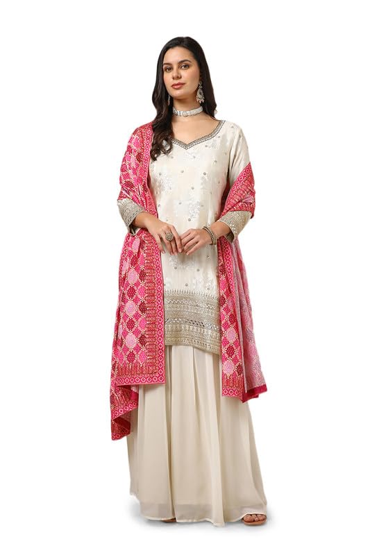 Soch Women Chinon Embroidered Suit Set with Sequins Work