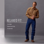 Wrangler Men's Cowboy Cut Relaxed Fit Jean, Rigid Indigo, 35W x 30L