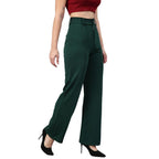 Kotty Womens High Rise Viscose Rayon Solid Trousers