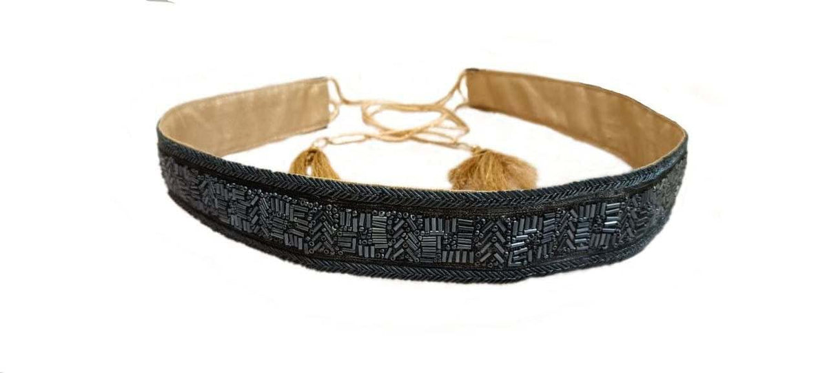 Purala Saree Waist Hip Belt Kamarband Dark Grey 34