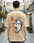 Bewakoof MenS Graphic Printed Oversized T-Shirt_620155_Brown_M