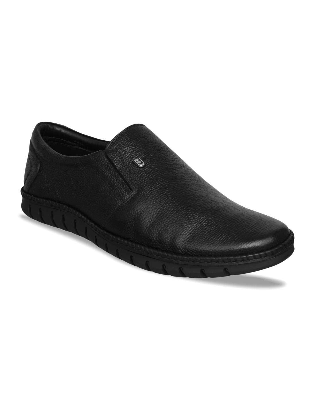 ID Mens Genuine Leather Formal Shoes (Black) 5
