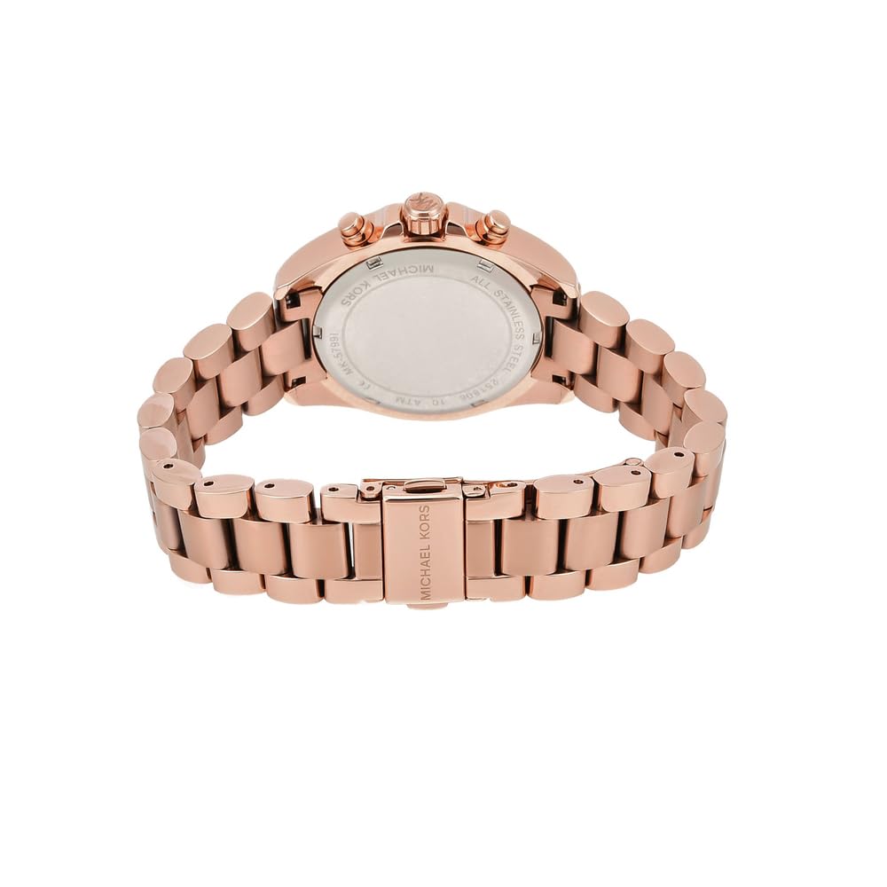 Michael Kors Bradshaw Chronograph Rose Gold-Tone Stainless Steel Women's Watch (Model: MK5799)