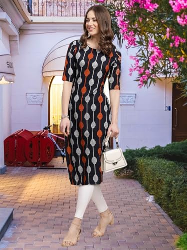 Pinkmint WomenS Crepe Solid Regular Kurti (Ks01_Multicolor5