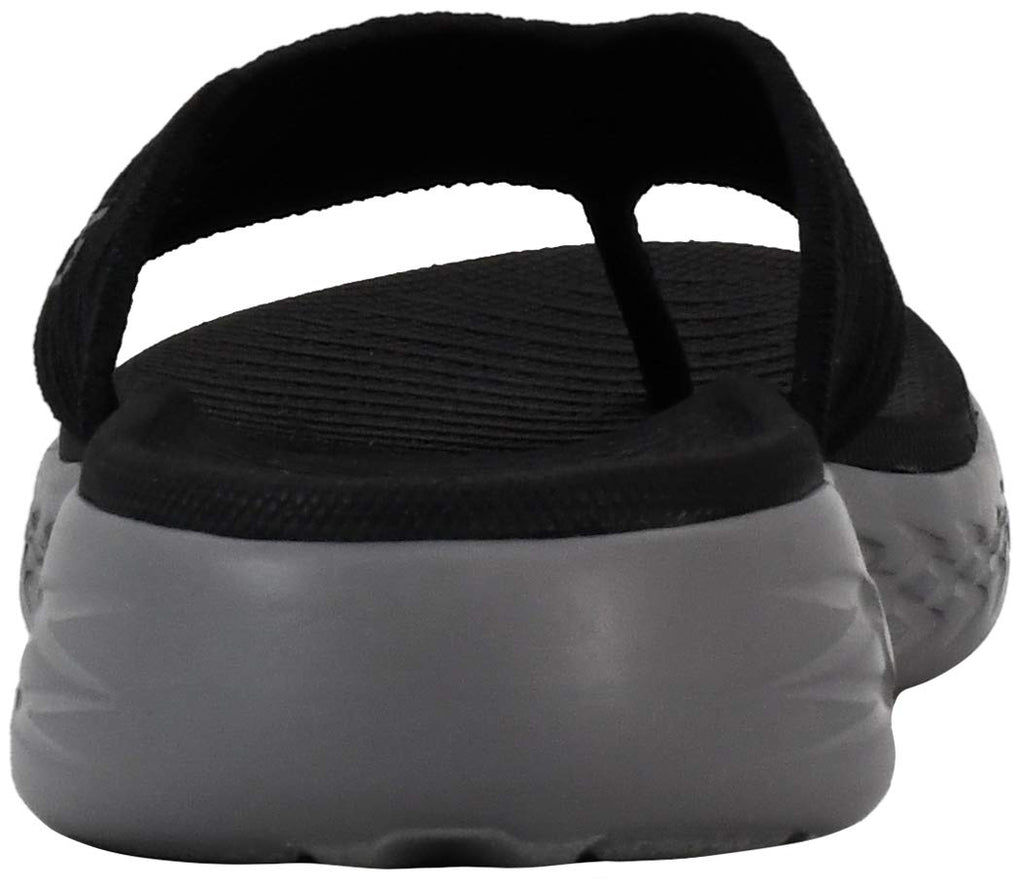 Skechers Women's On-The-go 600-Sunny Black/Grey Flip-Flop 7 M US