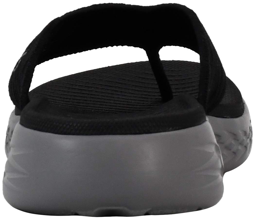 Skechers Women's On-The-go 600-Sunny Black/Grey Flip-Flop 7 M US