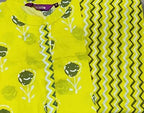 Anni Designer Women'S Cotton Blend Flower Print Kurta With Palazzo (Yellow Flower_M_Yellow_Medium)