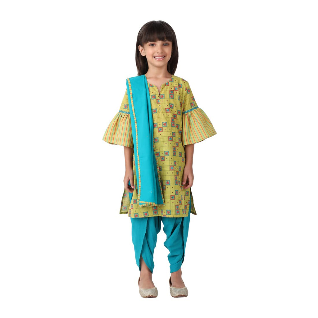 Fabindia Kids Printed Salwar Set Cotton_3-4Y