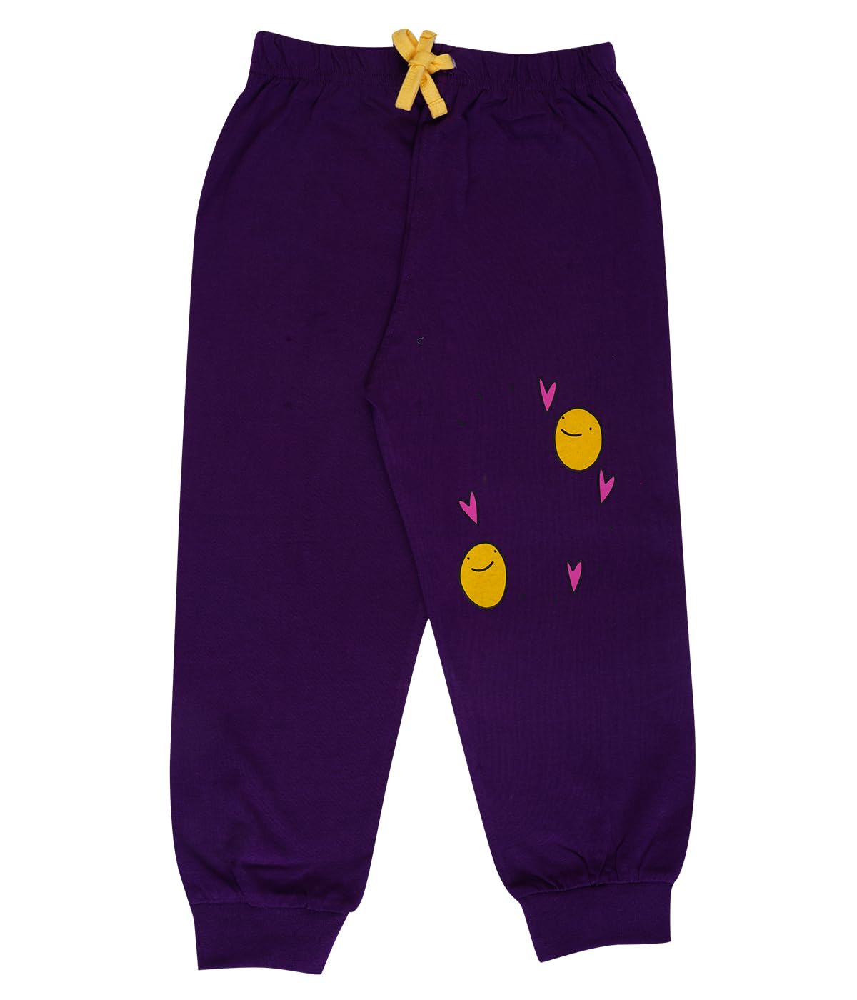 T2f Girls Regular Fit Cotton Printed Ribbed Track Pants (Pack of 5)