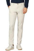 Louis Philippe Men Mid Rise Tapered Pants (Lytfcslpa24329_Beige, 38)