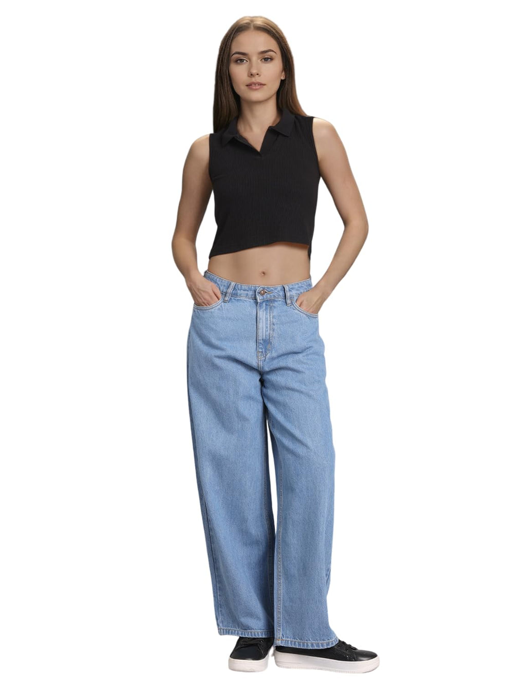 Inkd WomenS Baggy Jeans (Inkss25Wjn-608_Sky Why