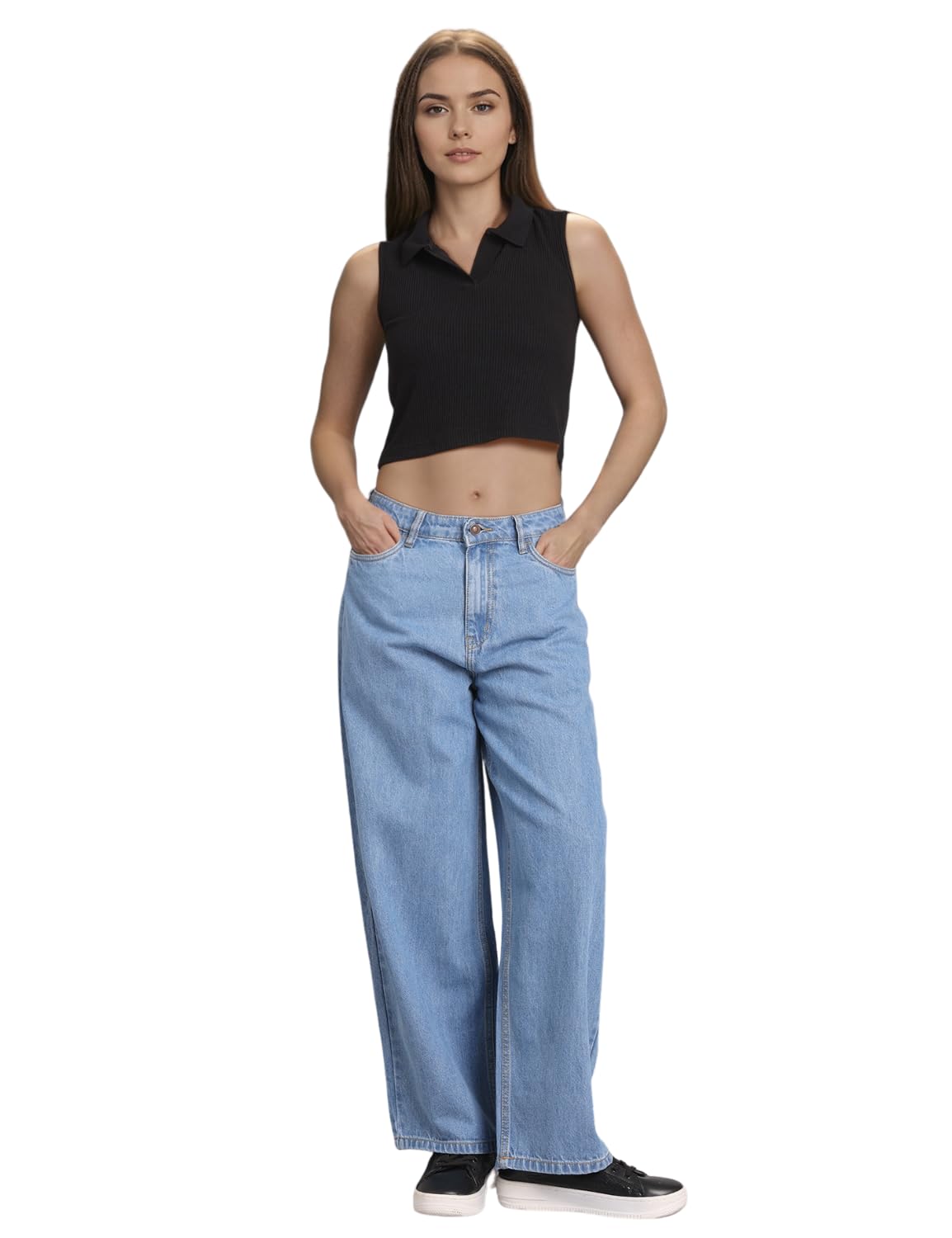 Inkd WomenS Baggy Jeans (Inkss25Wjn-608_Sky Why