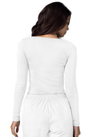 Adar Underscrubs for Women Multi Color 3 Pack - Long Sleeve Underscrub Comfort Tee - 2903M - White - M