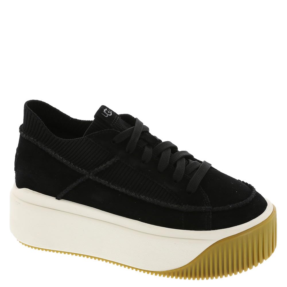 UGG Women's EZ-DUZZIT LACE Sneaker, Black, 8