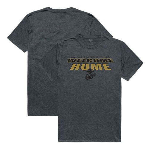 Welcome Home Tee,Marines,H. Charcoal, L