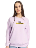 Bewakoof Womens Graphic Printed Oversized Sweatshirt_550989_Purple_XL