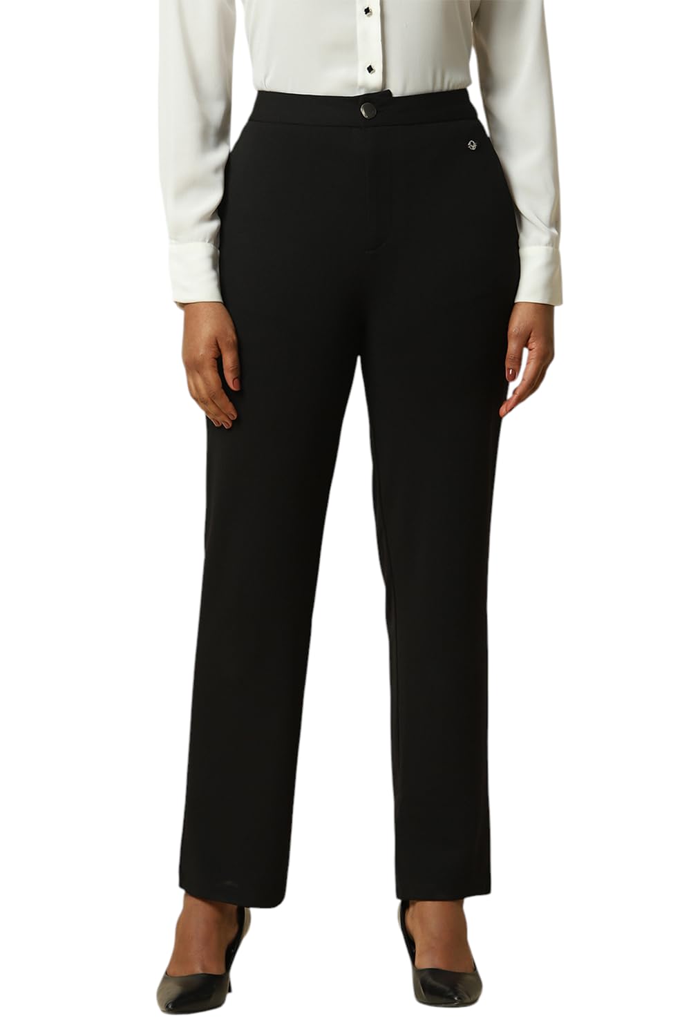 Allen Solly Women Regular Fit Solid Casual Formal Pants