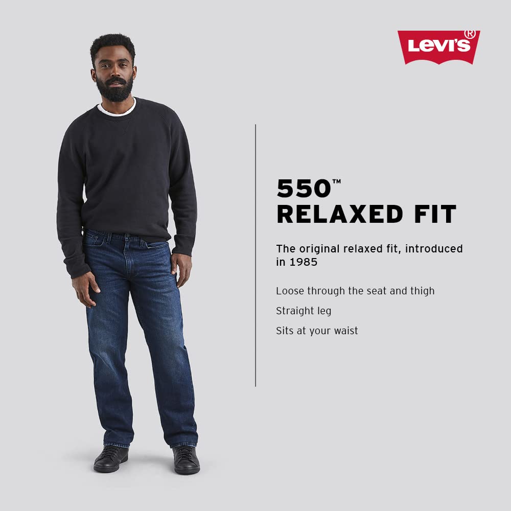 Levi's Men's 550 Relaxed-fit Jean, Rinse, 38X30