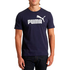 Puma Men's Essentials Logo T-Shirt (Available in Big & Tall), Navy, Medium