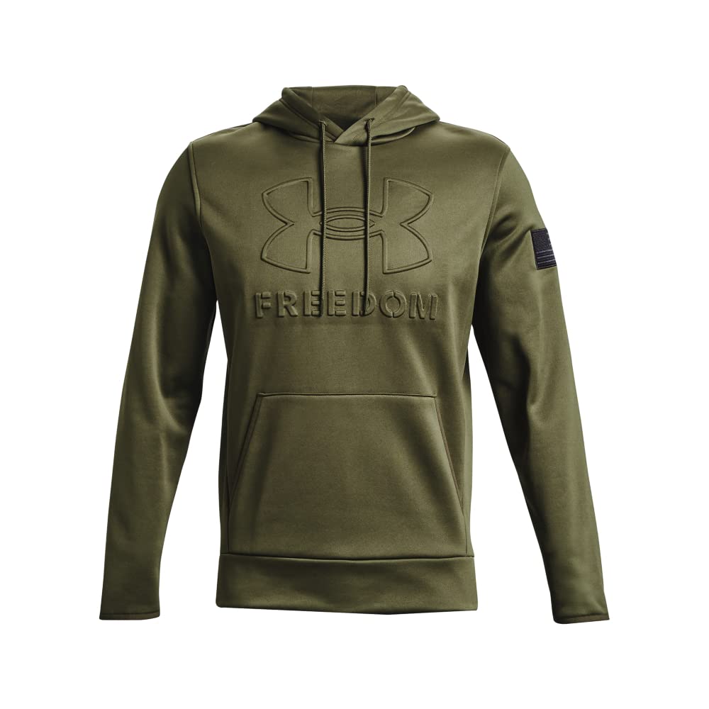 Under Armour mens Freedom Emboss Hoodie, (390) Marine OD Green / / Marine OD Green, Small