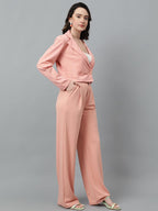 Kotty WomenS Dress Pant With Blazer Co-Ords Set