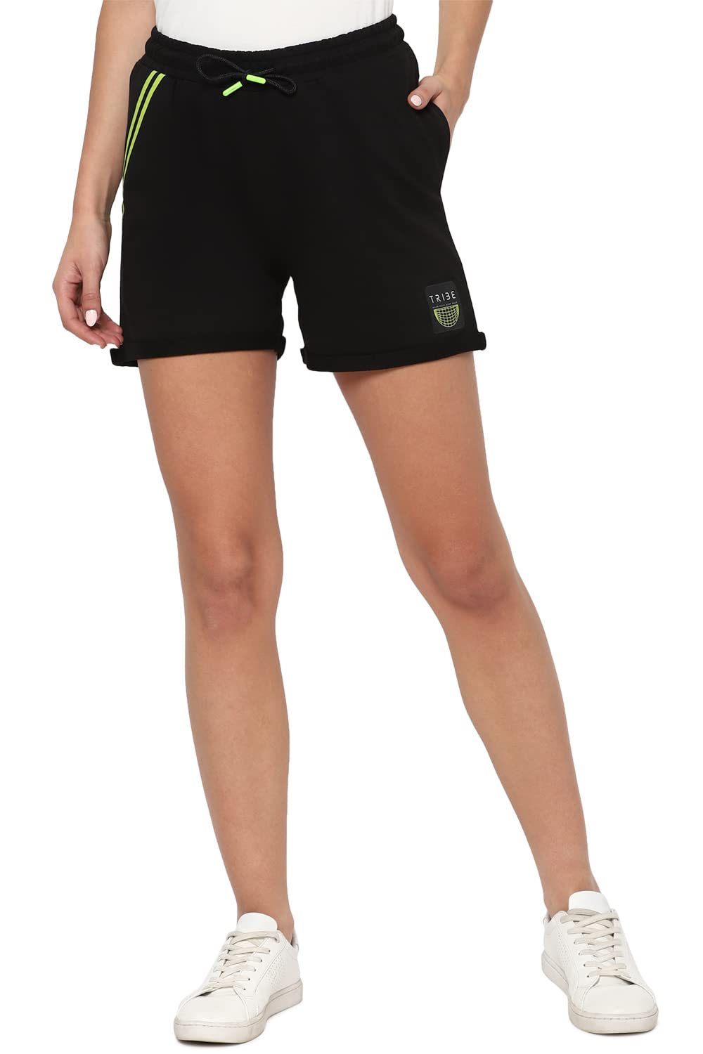 Allen Solly Women Regular Fit Printed Graphic Casual Cotton Shorts