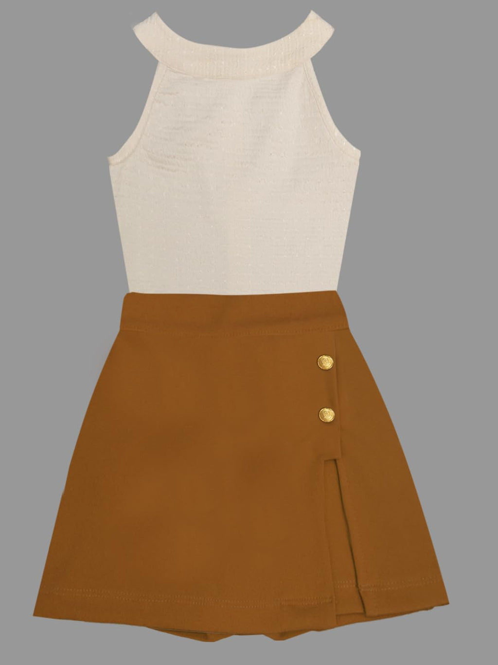 A.T.U.N. (ALL THINGS UBER NICE) Girls Stylish Two Piece Outfit Set with Sleeveless Tank Top and Skort | Casual Summer Clothing