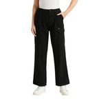 Pepe Jeans WomenS High Rise Straight Fit Pants Charcoal Black