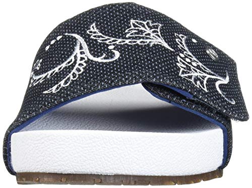 Revitalign RV4203210 Womens Breezy Slide Sandals  Blue Denim - Size 10