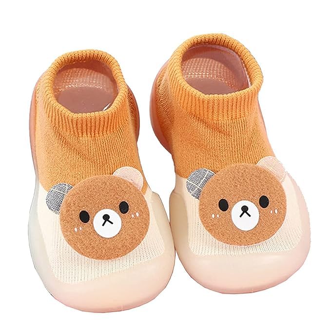 Almurat Children Multicolor Cute Panda Face Cotton And Silicon Rubber Base Shoes Socks, Antislip Soft Sole KidS Shoes, Breathab 13-12-18