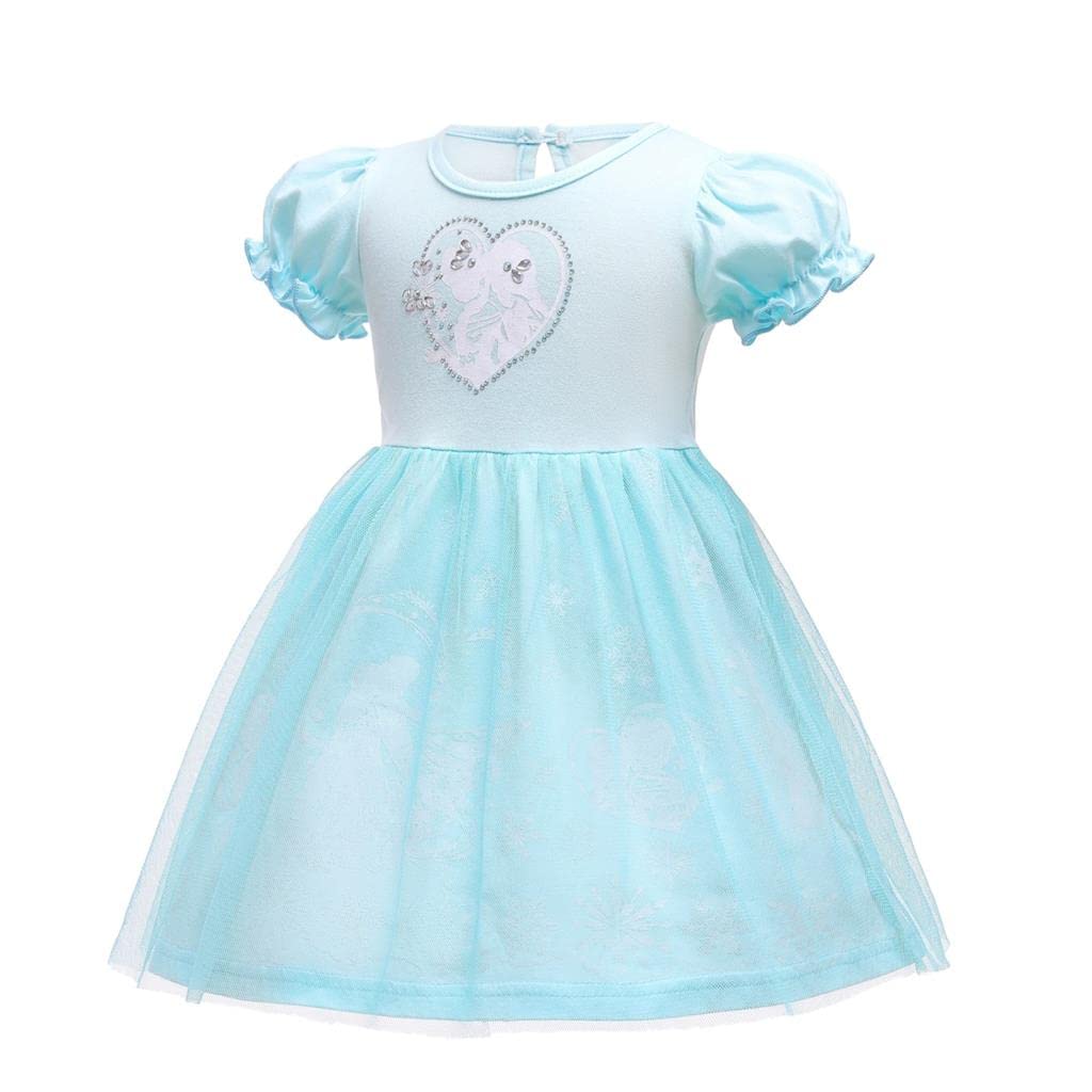 Dressy Daisy Ice Princess Tulle Dress for Toddler Girls Halloween Fancy Party Costume Summer Outfits Size 3T Blue, Style 23
