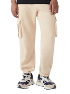 Bewakoof Heavy Duty 1.0 Mens Solid Oversized Fit Fleece Cargo Joggers_646504_Brown_XL