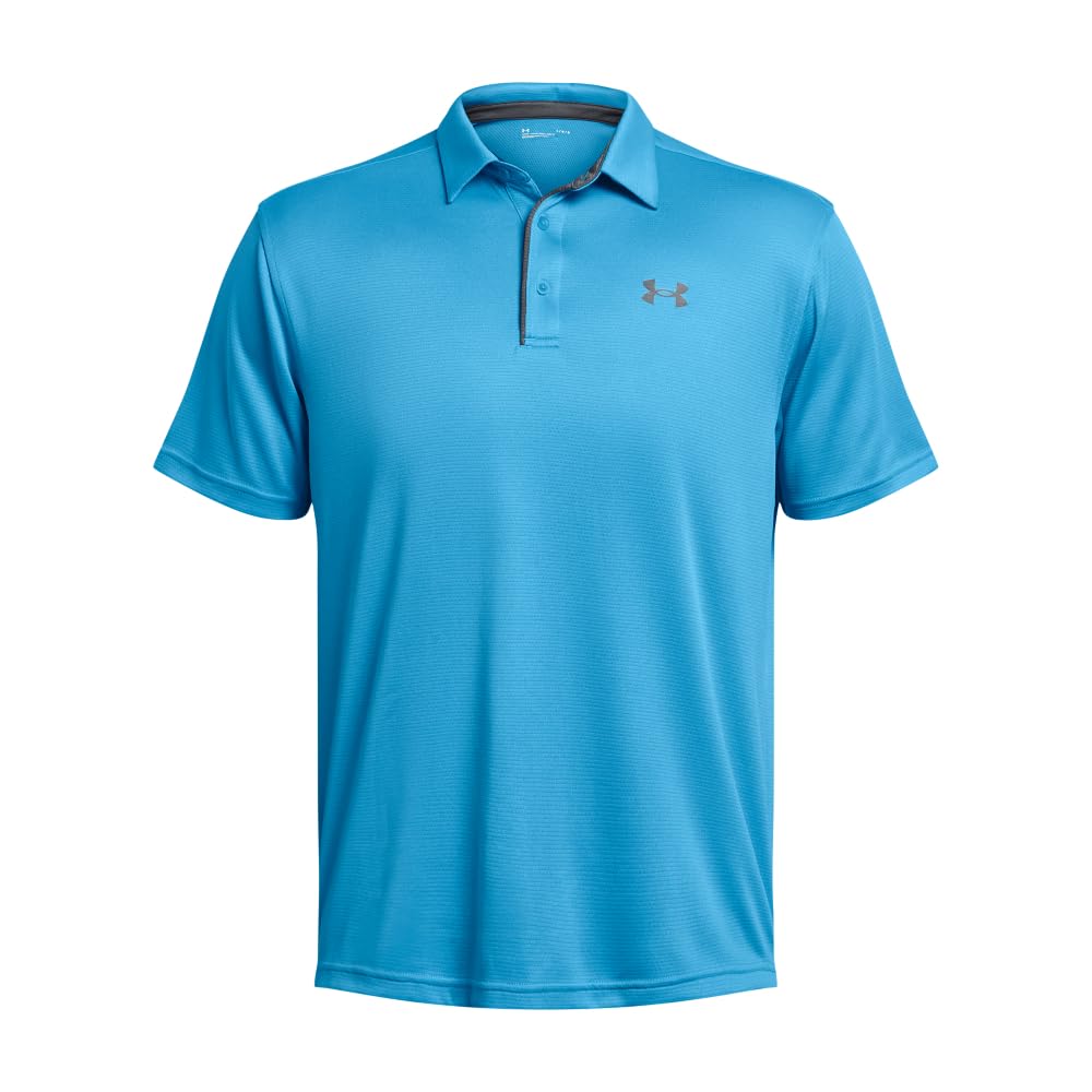 Under Armour Men's Tech Golf Polo, (421) Capri / / Pitch Gray, Medium