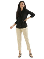 Digital Shopee Women Cotton Pant Stretchable Regular Slim Fit Trouser | Pocket Pants For Office | Cotton Casual Pant For WomenS